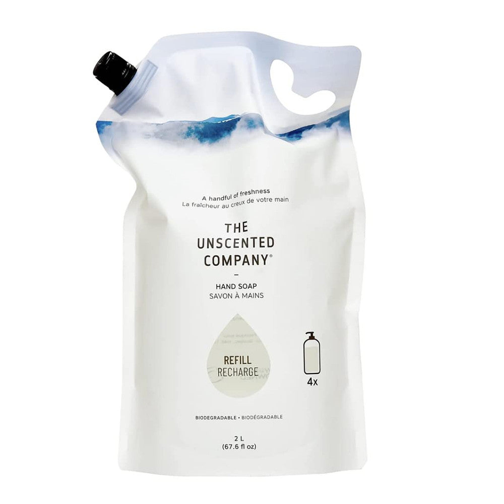 The Unscented Company, Hand Soap Refill Pouch, Unscented, 67.6 Oz